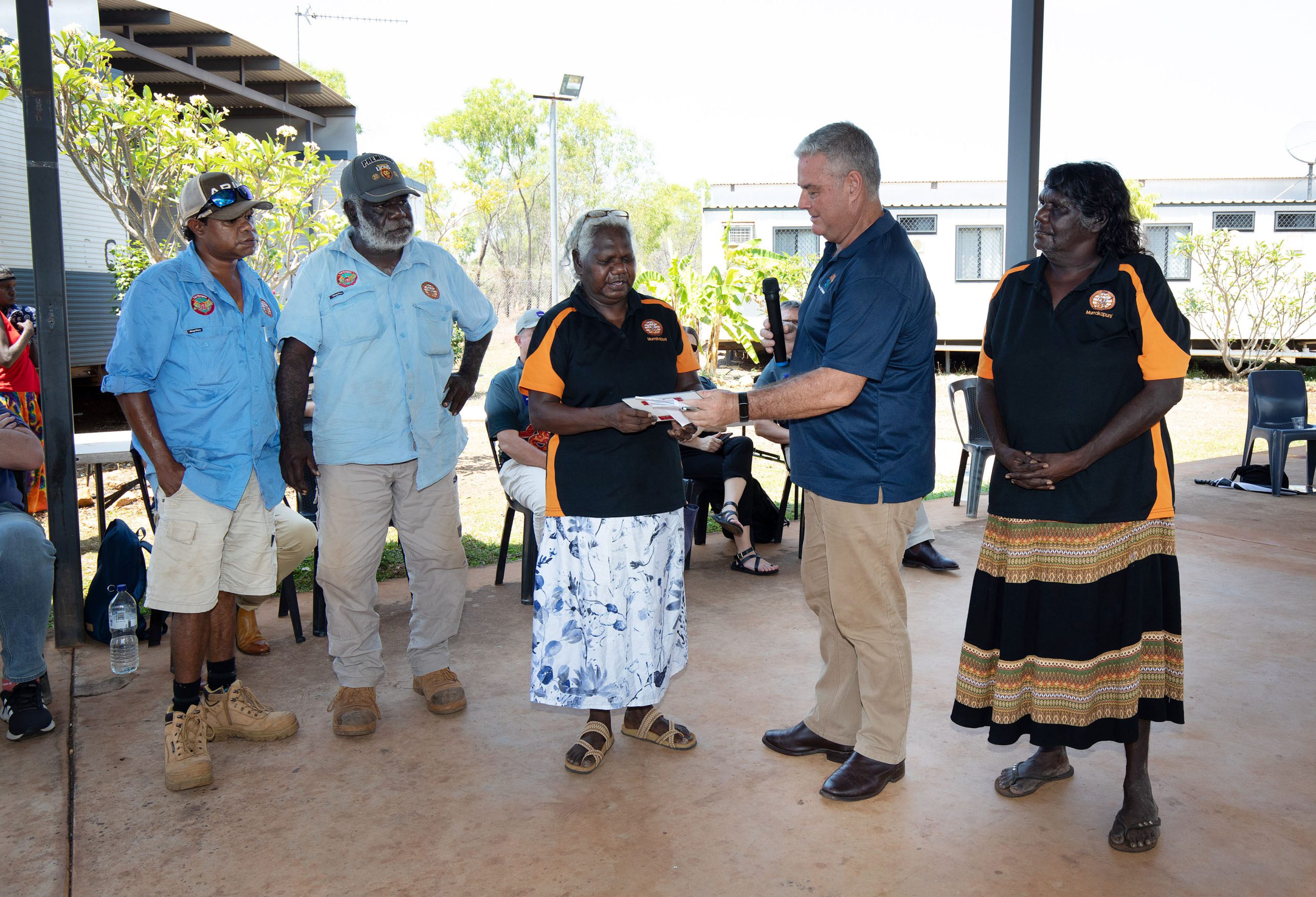 Award ceremony for Tiwi Rangers and their Savannah Fire program, Bathurst Island )ctober 22 2024. ILSC